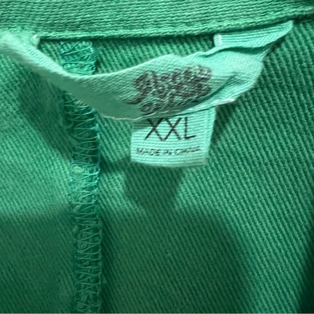Ascot and Hart Green Cutoff Sleeveless romper - Picture 2 of 3